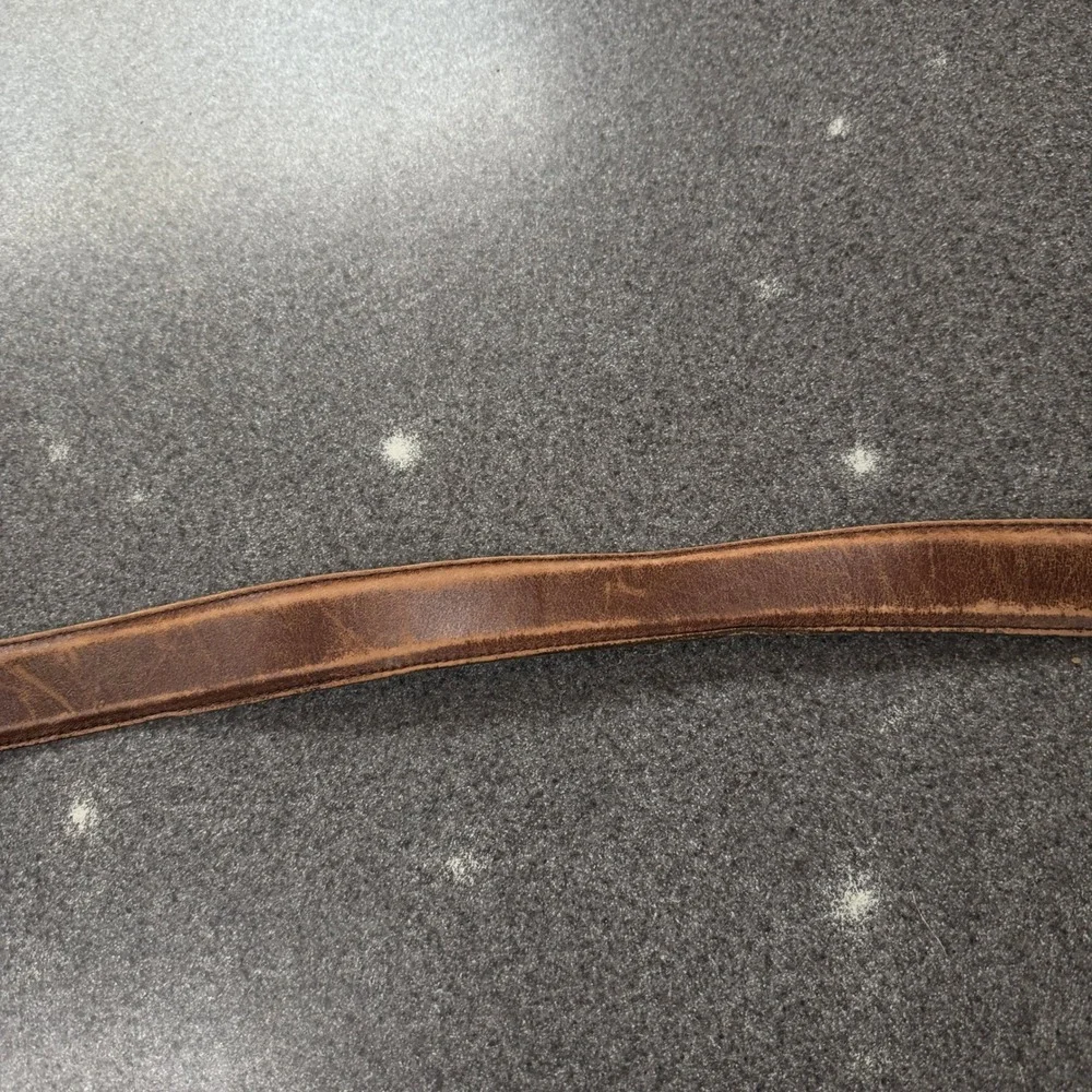 Allen Edmonds Belt Mens 34 Brown Good Calfskin Leather Made in USA 39517
